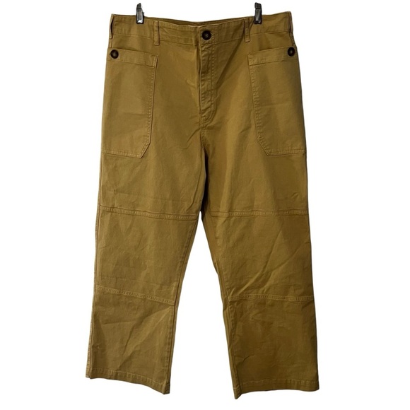 FRAME Oversized Pocket Utility Trousers 16 Neutral Relaxed plus size high rise - Picture 7 of 15